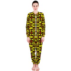 Red Black Yellow Onepiece Jumpsuit (ladies)  by ArtworkByPatrick