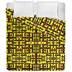 Red Black Yellow Duvet Cover Double Side (california King Size) by ArtworkByPatrick