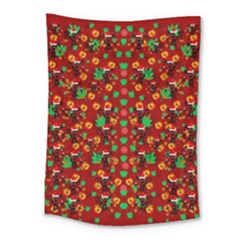 Christmas Time With Santas Helpers Medium Tapestry by pepitasart