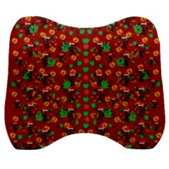 Christmas Time With Santas Helpers Velour Head Support Cushion by pepitasart