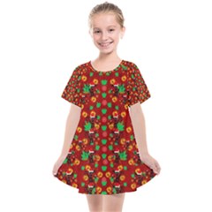 Christmas Time With Santas Helpers Kids  Smock Dress by pepitasart