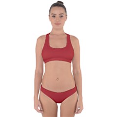 Reggae Smoky Red Cross Back Hipster Bikini Set by Seashineswimwear