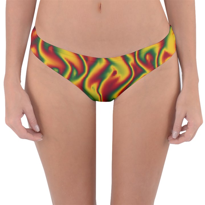 Reggae Smoky Waves Reversible Hipster Bikini Bottoms