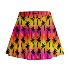 Sunsets & Palm Trees Mini Flare Skirt by Seashineswimwear