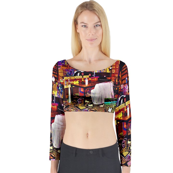 PAINTED HOUSE Long Sleeve Crop Top