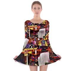 Painted House Long Sleeve Skater Dress