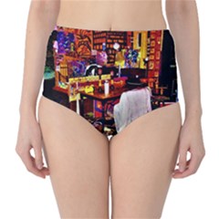 Painted House Classic High-waist Bikini Bottoms by MRTACPANS