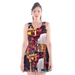 Painted House Scoop Neck Skater Dress