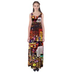 Painted House Empire Waist Maxi Dress