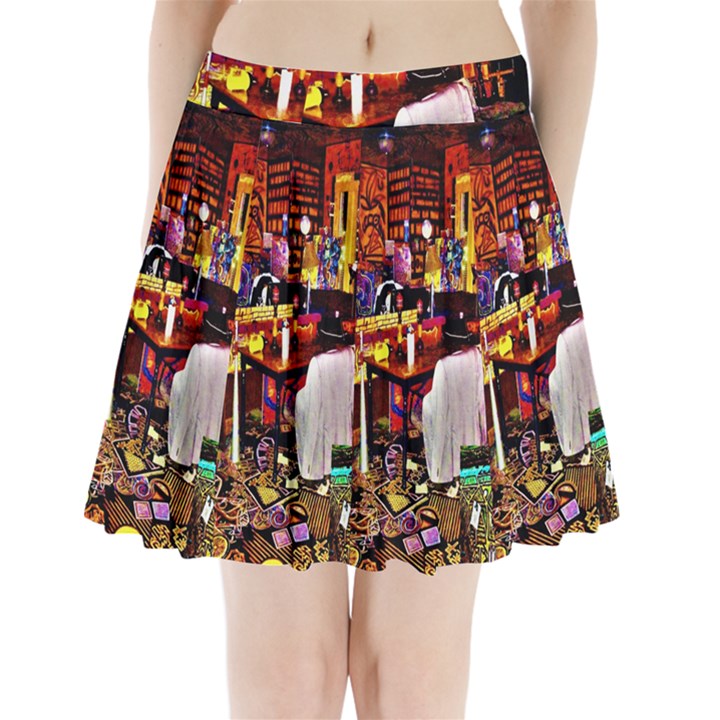 PAINTED HOUSE Pleated Mini Skirt