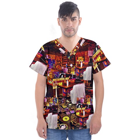 Painted House Men s V-neck Scrub Top by MRTACPANS