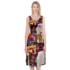 Painted House Midi Sleeveless Dress