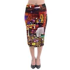 Painted House Midi Pencil Skirt by MRTACPANS