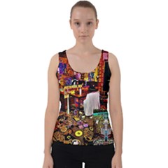 Painted House Velvet Tank Top by MRTACPANS