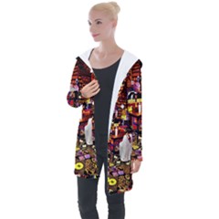 Painted House Longline Hooded Cardigan