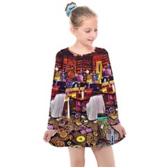 Painted House Kids  Long Sleeve Dress by MRTACPANS