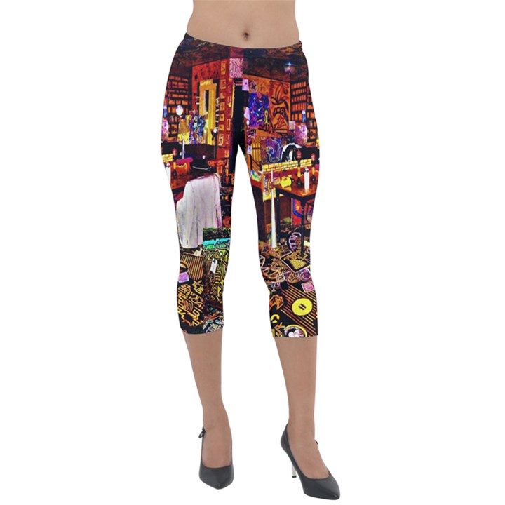 PAINTED HOUSE Lightweight Velour Capri Leggings 