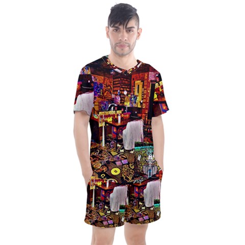 Painted House Men s Mesh Tee And Shorts Set by MRTACPANS