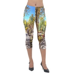 Landscape # 2 The Path Lightweight Velour Capri Leggings  by ArtworkByPatrick