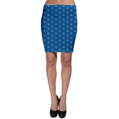 Quebec French Royal Fleur De Lys Elegant Pattern Blue Blue Quebec Fleur De Lys Pattern Blue Bodycon Skirt