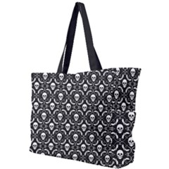 Pattern Skull And Bats Vintage Halloween Black Simple Shoulder Bag by genx