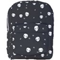 Pattern Skull Stars Halloween Gothic on black background Full Print Backpack View1