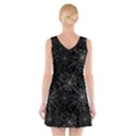 Pattern Spiderweb Halloween Gothic on black background V-Neck Sleeveless Dress View2