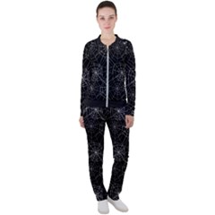 Pattern Spiderweb Halloween Gothic On Black Background Casual Jacket And Pants Set by genx