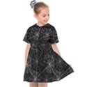 Pattern Spiderweb Halloween Gothic on black background Kids  Sailor Dress View1