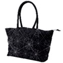 Pattern Spiderweb Halloween Gothic on black background Canvas Shoulder Bag View1