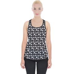 Pattern Skull Bones Halloween Gothic On Black Background Piece Up Tank Top by genx