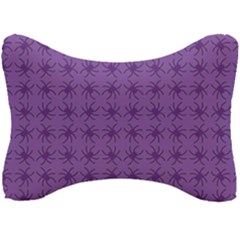 Pattern Spiders Purple And Black Halloween Gothic Modern Seat Head Rest Cushion by genx