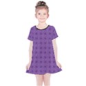 Pattern Spiders Purple and black Halloween Gothic Modern Kids  Simple Cotton Dress View1