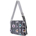 Pattern Eyeball black and white naive stripes Gothic Halloween Full Print Messenger Bag View2