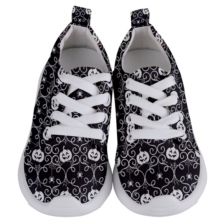 Pattern Pumpkin Spider Vintage gothic Halloween black and white Kids  Lightweight Sports Shoes