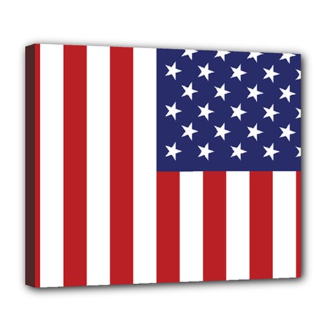 Us Flag Stars And Stripes Maga Deluxe Canvas 24  X 20  (stretched) by snek