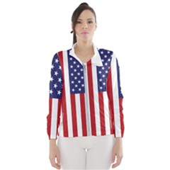 Us Flag Stars And Stripes Maga Windbreaker (women) by snek