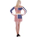 US Flag Stars and Stripes MAGA Off Shoulder Top with Mini Skirt Set View2