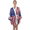 US Flag Stars and Stripes MAGA Long Sleeve Kimono Robe View1