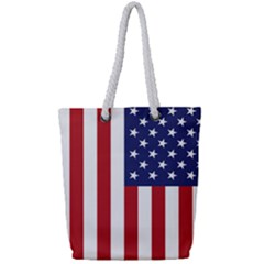 Us Flag Stars And Stripes Maga Full Print Rope Handle Tote (small) by snek