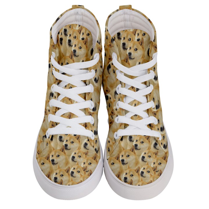 Doge meme Doggo Kekistan Funny Pattern Women s Hi-Top Skate Sneakers