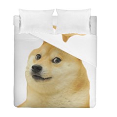 White Doge Meme Alone13k Cowcowshirt Black 15 10 10 100 Duvet Cover Double Side (full/ Double Size) by snek