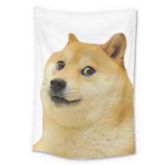 White Doge Meme Alone13k Cowcowshirt Black 15 10 10 100 Large Tapestry by snek