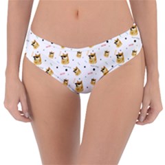 Doge Much Thug Wow Pattern Funny Kekistan Meme Dog White Reversible Classic Bikini Bottoms by snek