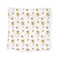 Doge Much Thug Wow Pattern Funny Kekistan Meme Dog White Square Tapestry (small) by snek