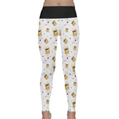 Doge Much Thug Wow Pattern Funny Kekistan Meme Dog White Lightweight Velour Classic Yoga Leggings by snek