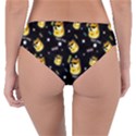 Doge Much Thug WOW Pattern Funny Kekistan Meme dog black background Reversible Classic Bikini Bottoms View4