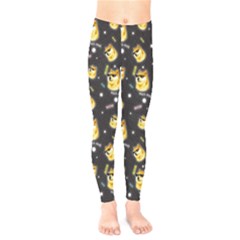 Doge Much Thug Wow Pattern Funny Kekistan Meme Dog Black Background Kids  Legging by snek