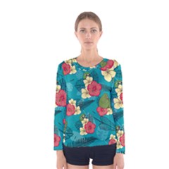 Apu Apustaja and Groyper Pepe The Frog frens Hawaiian Shirt with red Hibiscus on Green background from Kekistan Women s Long Sleeve Tee