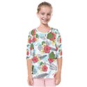 Apu Apustaja and Groyper Pepe The Frog frens Hawaiian Shirt with red Hibiscus on White background from Kekistan Kids  Quarter Sleeve Raglan Tee View1